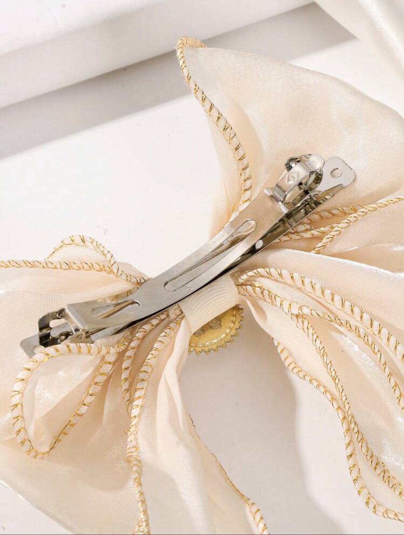 Beige Pearl Bow